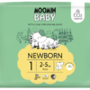 Moomin størrelse 1 newborn bæredygtige engangsbleer Billenboetiek
